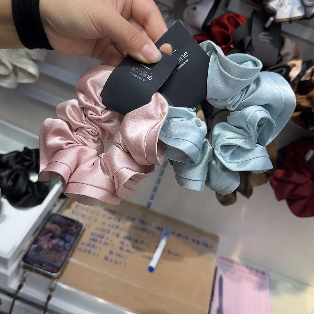 布艺非金属M09珠光大肠圈2个蓝色➕粉色