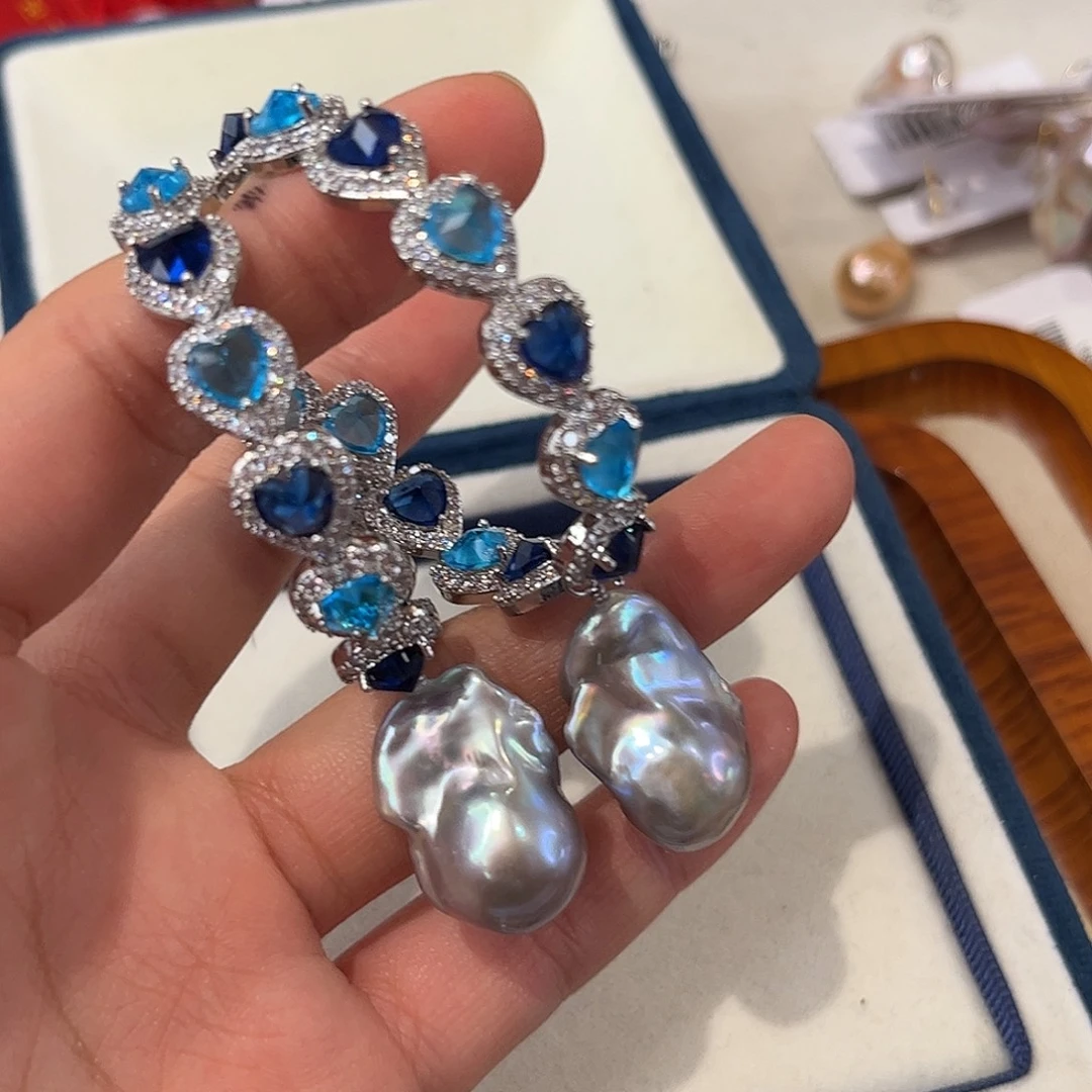 耳饰淡水珍珠合金