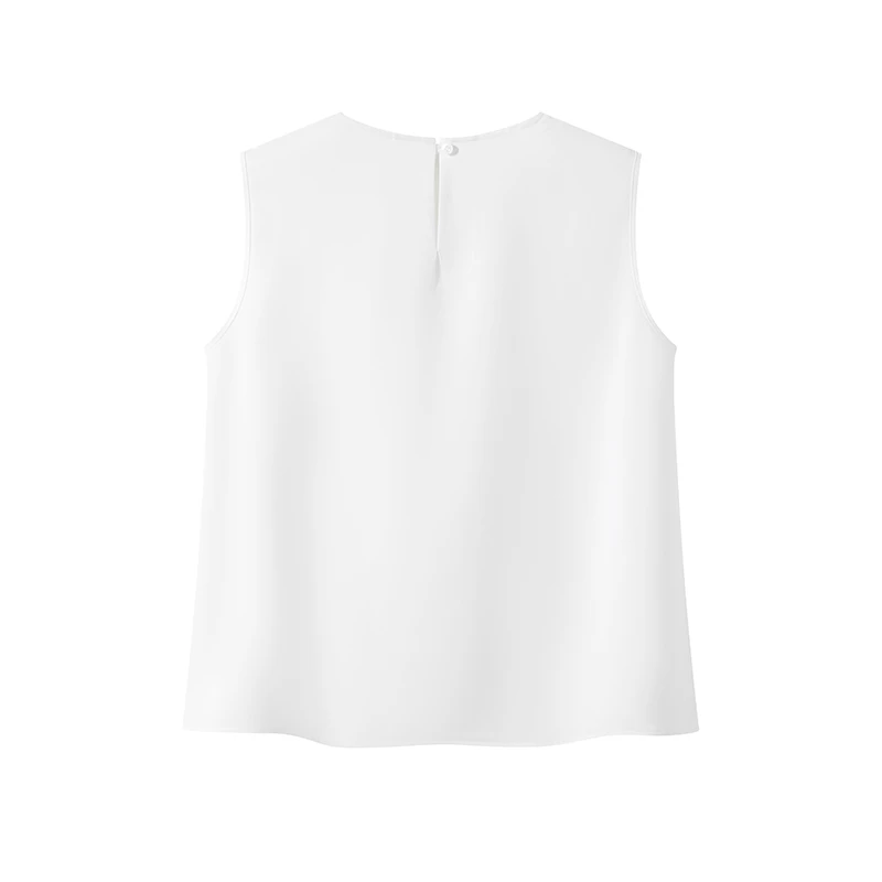 简约纯色无袖内搭背心拉夏贝尔.A05.BY宝