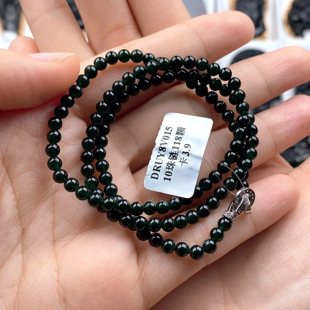 颈饰未镶嵌翡翠珠串