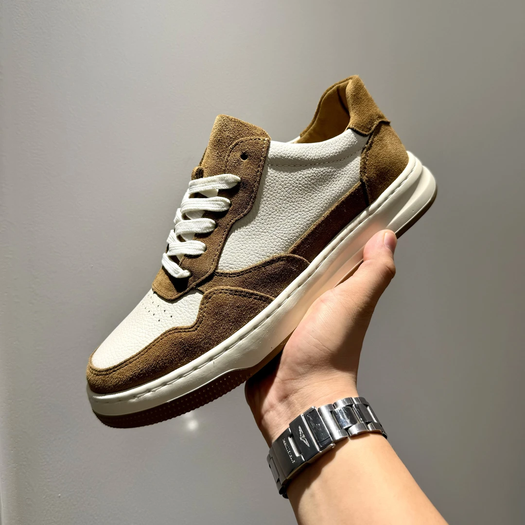 L-99776 头层牛皮轻奢板鞋男士休闲反绒皮新款男鞋舒适低帮