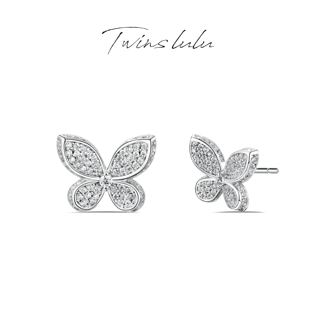 TWINS LULU 925银 镀k金 【夏上新】轻奢经典蝴蝶耳环TSL2097