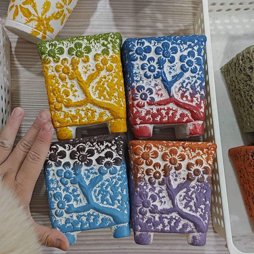 红陶吸水透气的白陶花盆凑满12发货