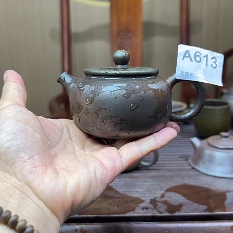 戬谷龙窑坭兴陶柴烧茶壶613
