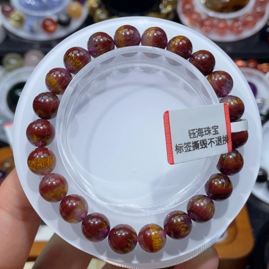 水晶手串未镶嵌极光23mm