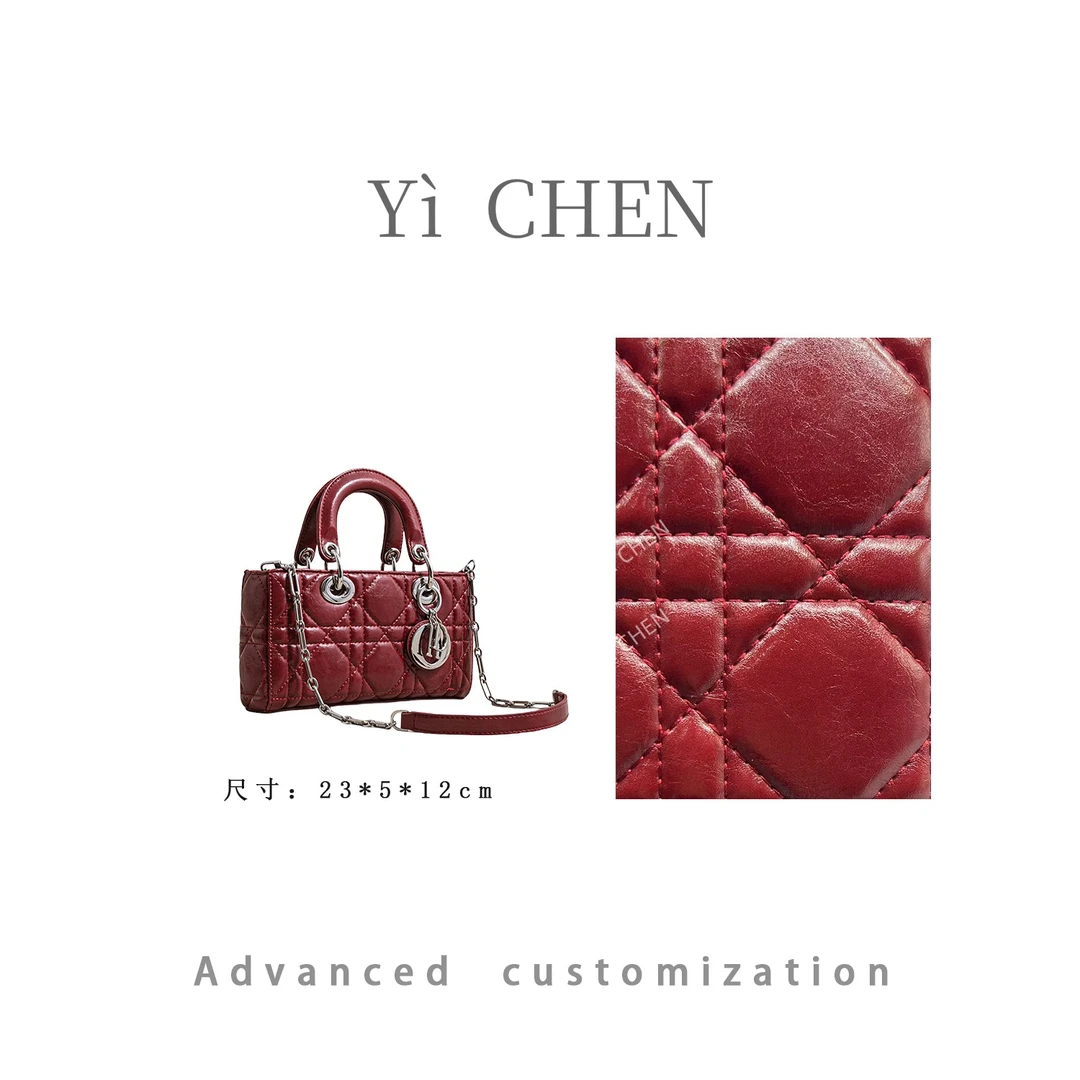 【Yì CHEN】SK-82317-1-绛红色 简约时尚女士新款轻奢单肩斜跨包