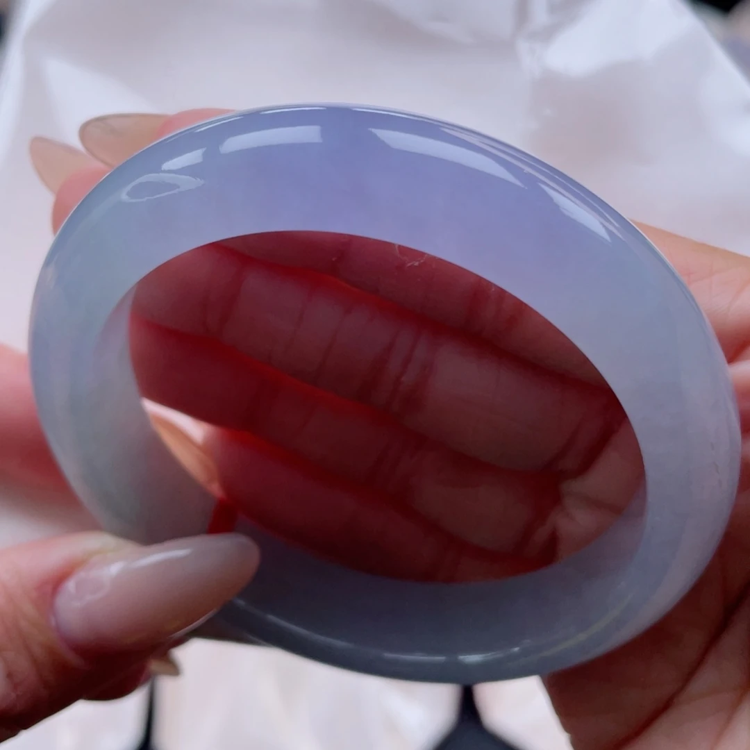 未镶嵌手镯翡翠58.8圈 紫霞仙子 高货微瑕捡漏  6号