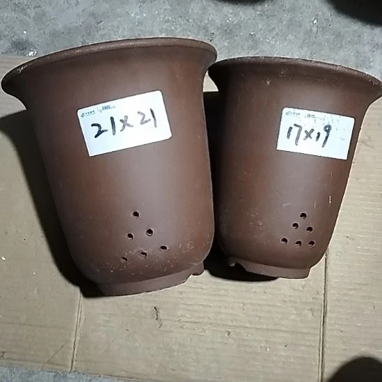 紫砂金钟套盆一大一小