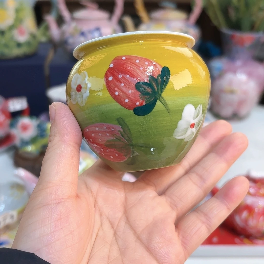 景德镇手绘高温釉下彩陶瓷茶具