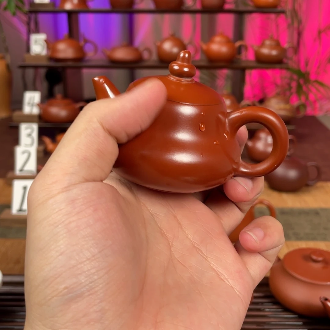 番***)茶壶紫砂精工福禄80cc