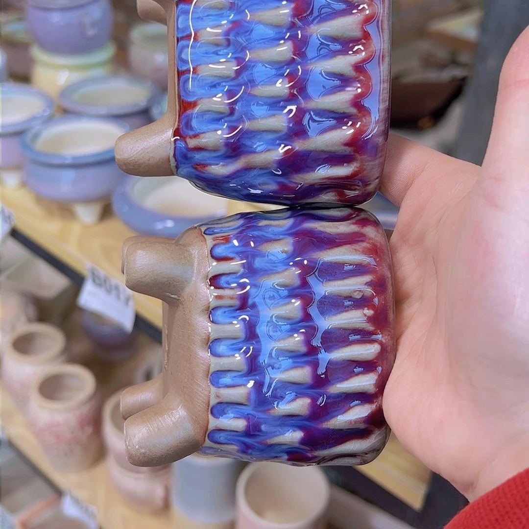 红陶陶瓷花盆当场满12包邮