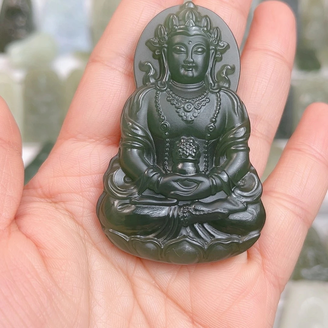 红****和田玉（青玉）未镶嵌颈饰