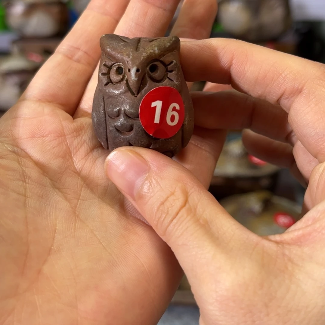 陶吉实心猫头鹰茶具