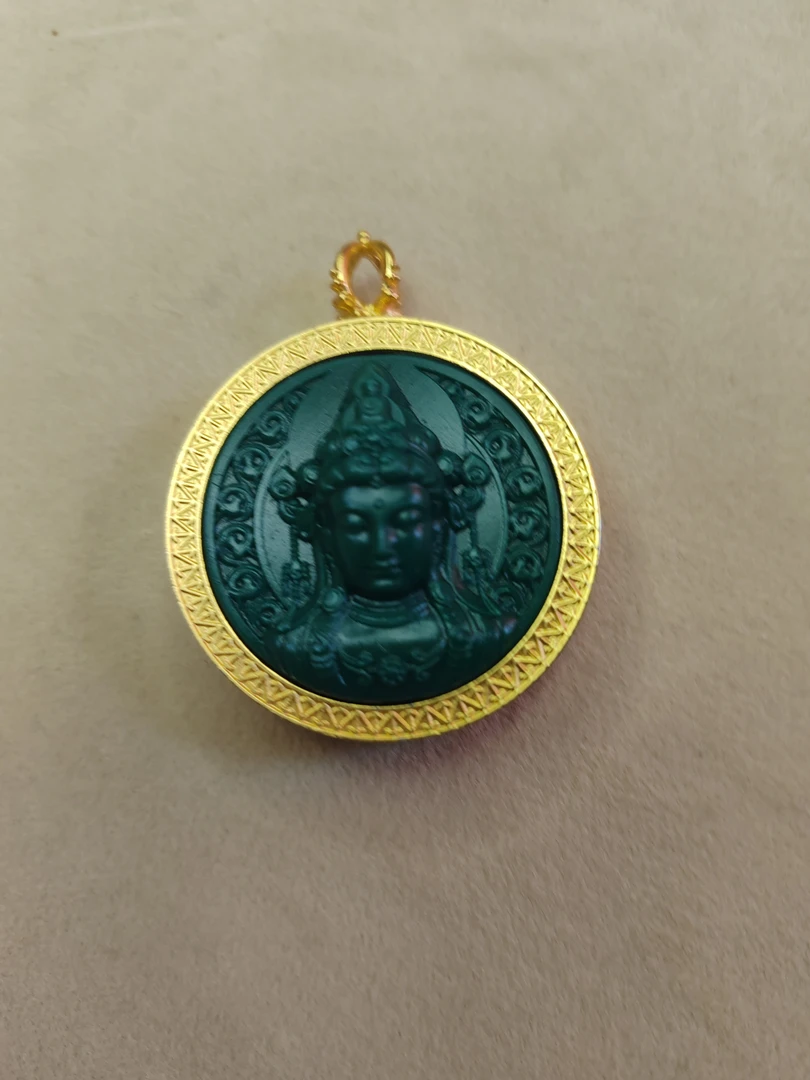 高瓷玉化归元款（18圆珠老油绿）配饰配珠