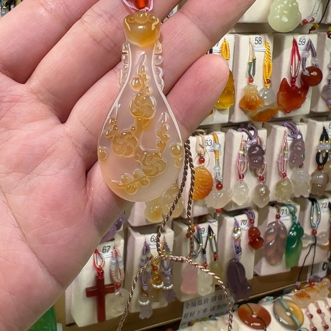 箫***笛玛瑙/玉髓未镶嵌吊坠(赠链)