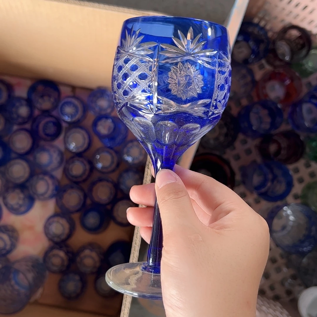 水晶玻璃高脚款微瑕一个
