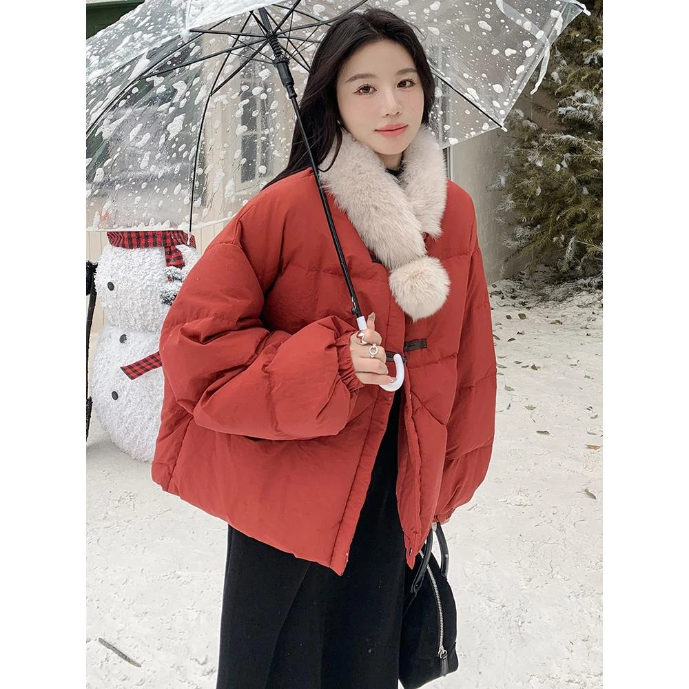 VOCKOO官方羽绒服女短款冬季2025新款学院风超好看今年爆款小个子