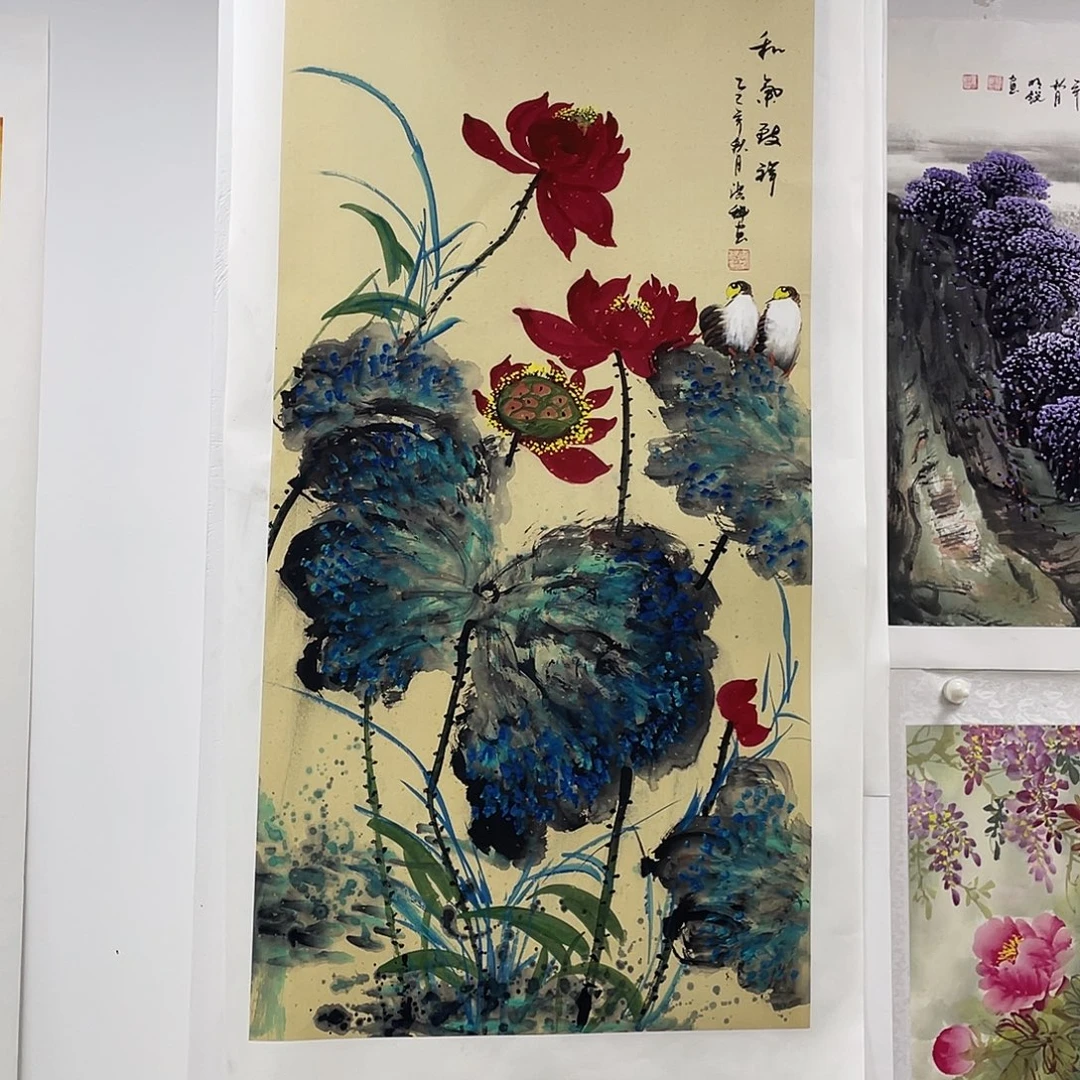 国国画作品小姐姐放漏…