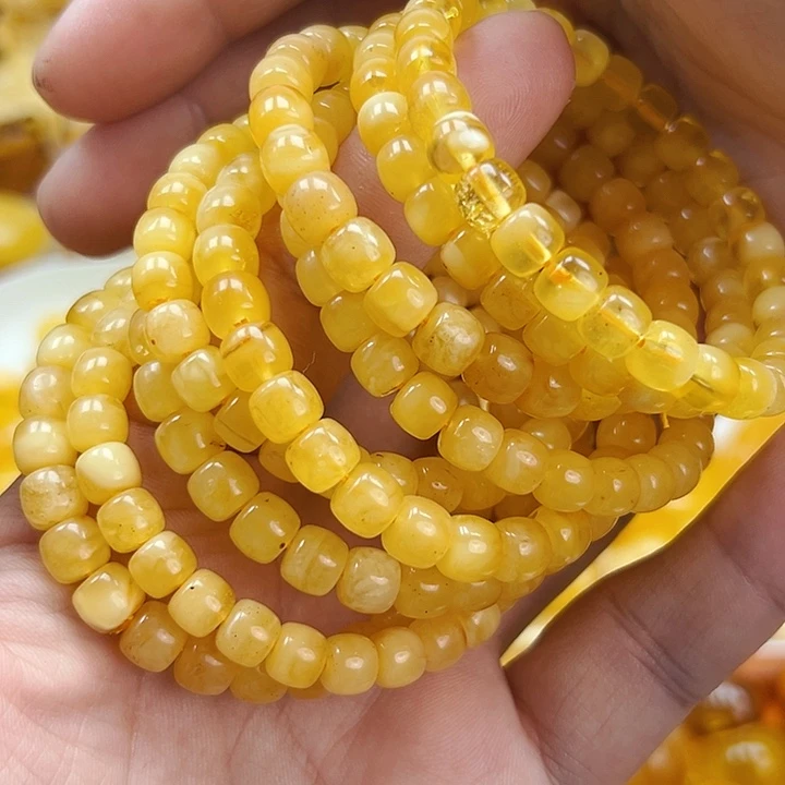 未镶嵌蜜蜡珠宝奇石单圈，7.5-8mm，微瑕，开播福利