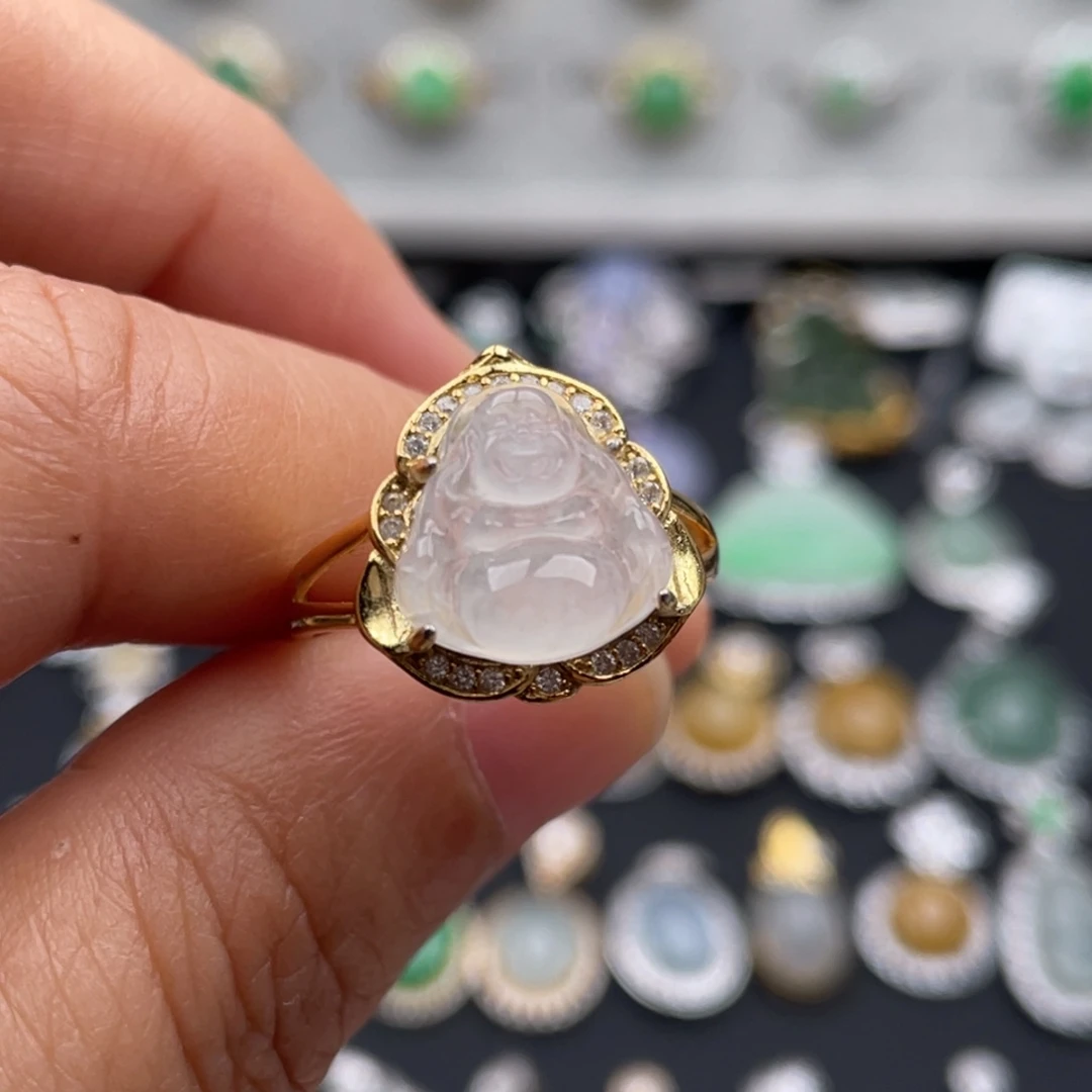 翡翠银S925镶嵌吊坠(不含链)