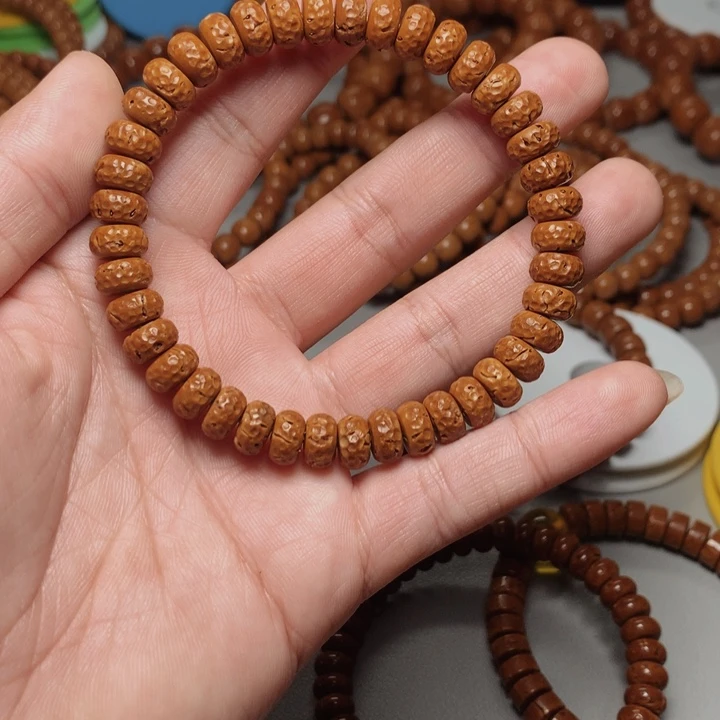 小**凉桃核手串雕刻桃核