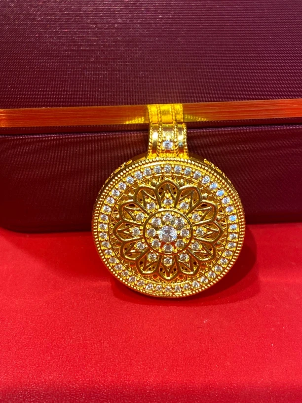 足银银制品 足银银制品 足银s999八宝罗盘节钻包厚的金工艺