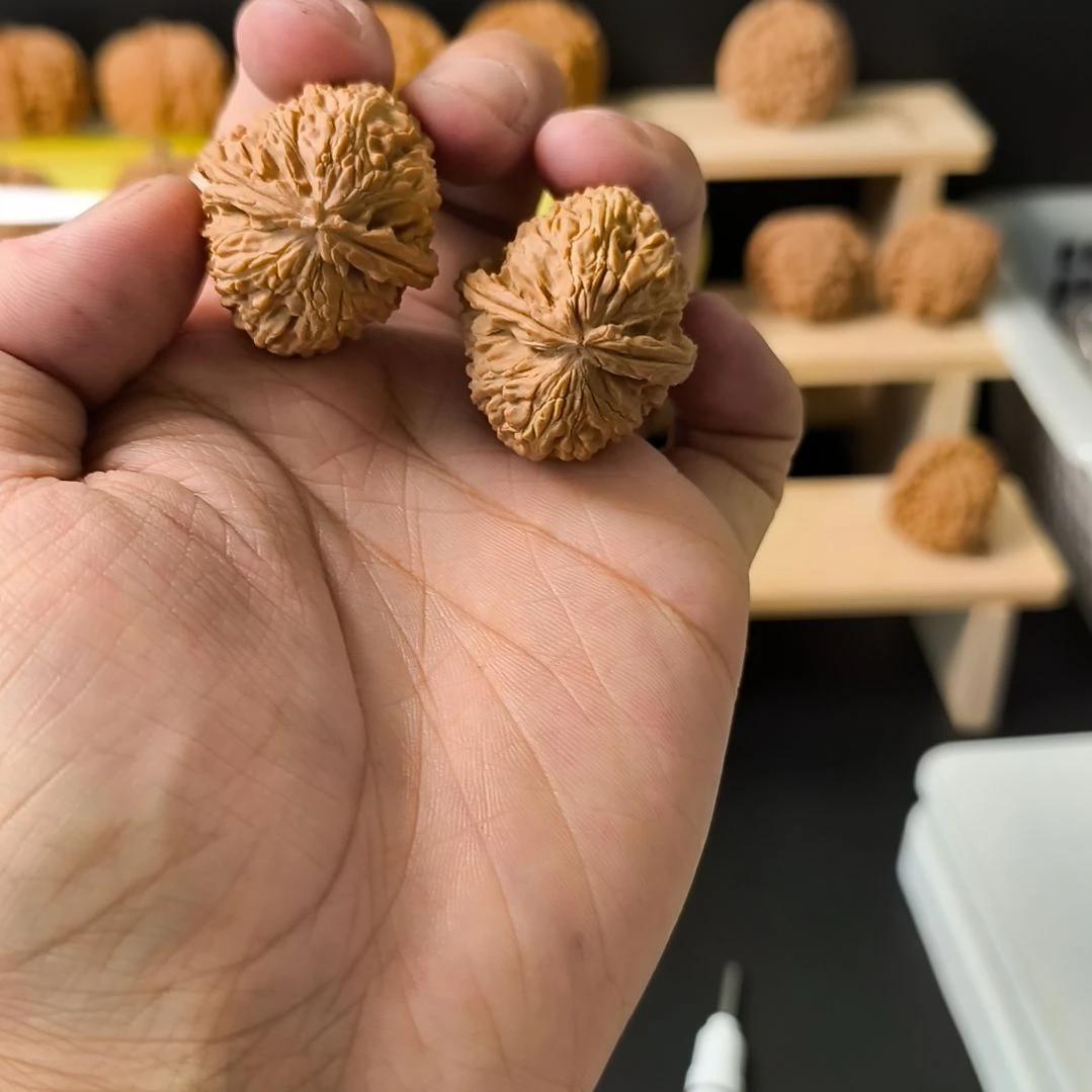 用***镜吊坠文玩核桃白狮子