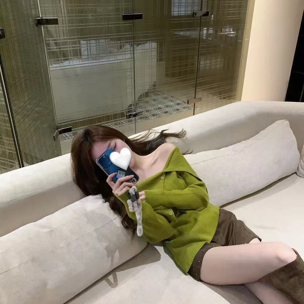 2025秋新款韩版修身显瘦一字肩针织衫女百搭打底衫上衣