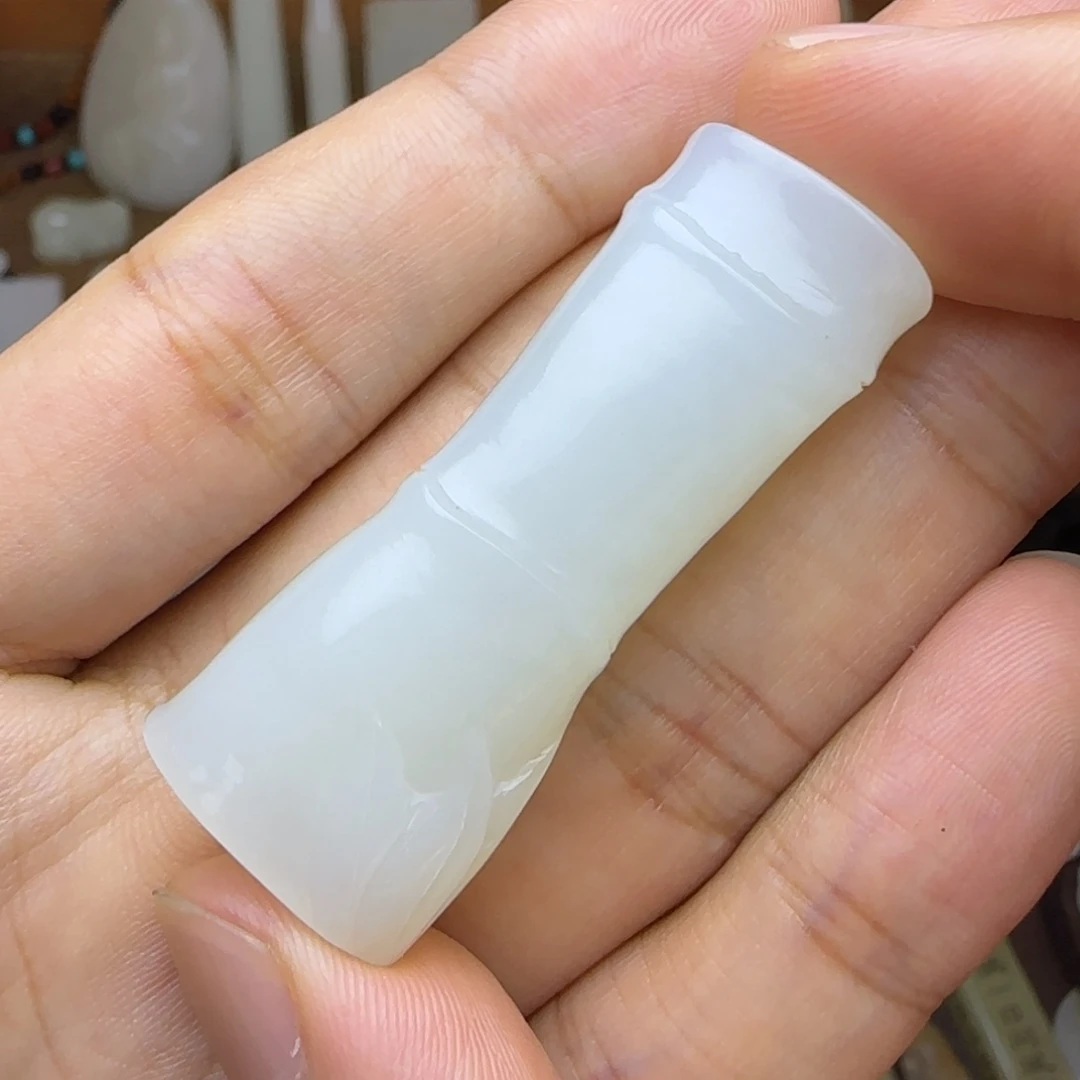 和田玉未镶嵌挂件竹节