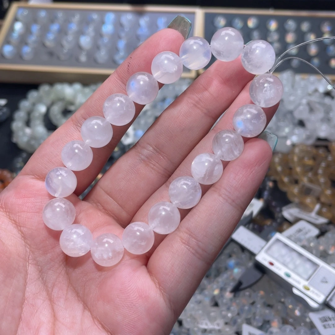 未镶嵌手链长石蓝月光手链10mm
