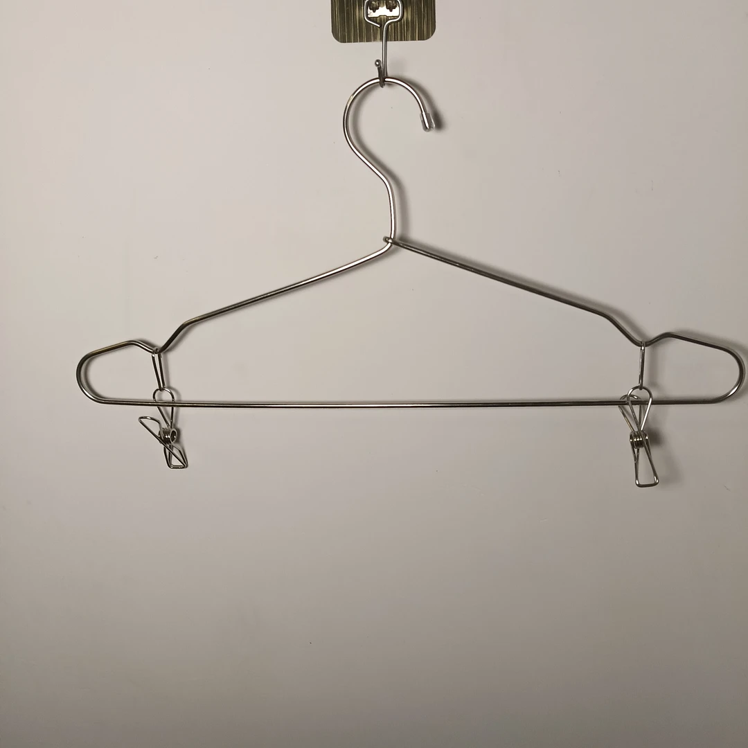 夹子款304不绣钢4.0粗实心防晒防滑无痕家用衣服架