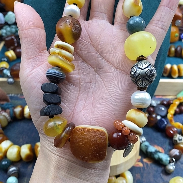 蜜蜡未镶嵌项链项链