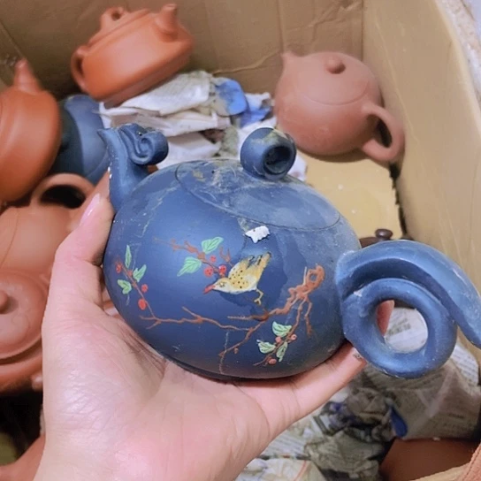 茶壶绿泥宜兴紫砂全手工制作工艺