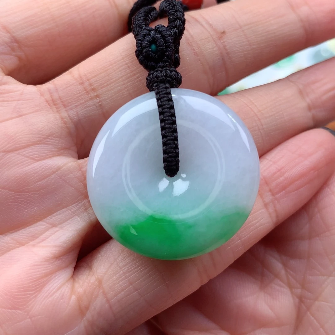 翡翠吊坠(不含链)未镶嵌平安扣