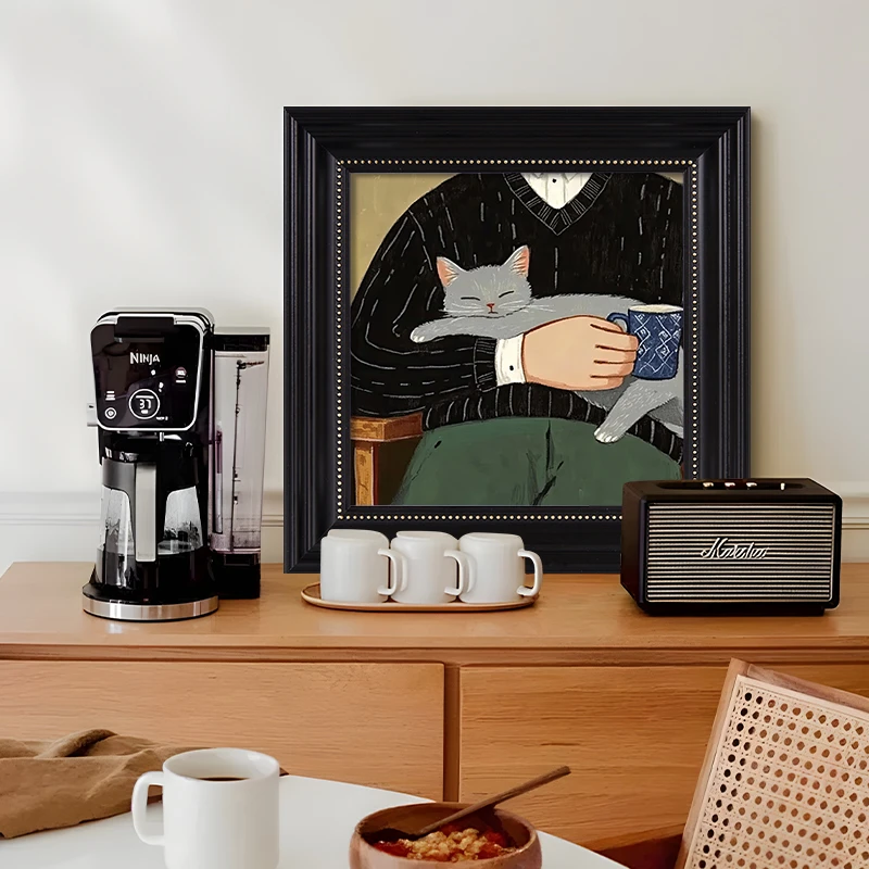 【盈浩】法式复古轻奢装饰画中古小众高级家居卧室沙发背景餐厅挂画