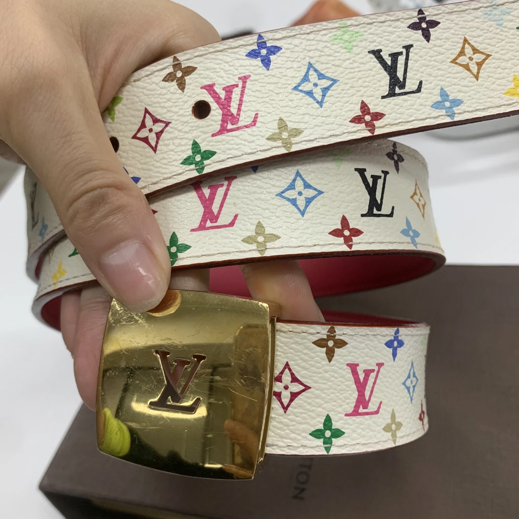 95新 LouisVuitton/路易威登 满印印花皮带/A03907