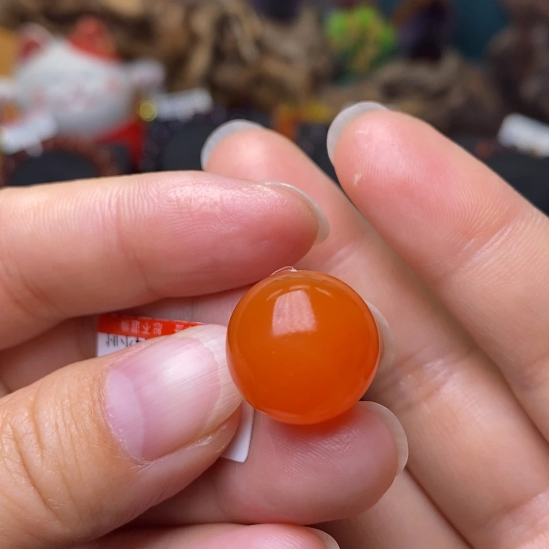 南红玛瑙A001杨柳南红单珠16m未镶嵌E****e