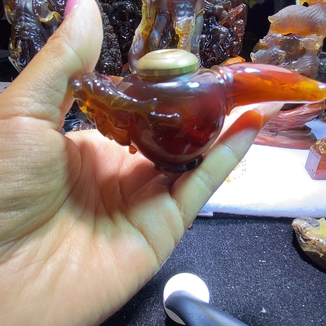 琥珀颈饰未镶嵌烟嘴