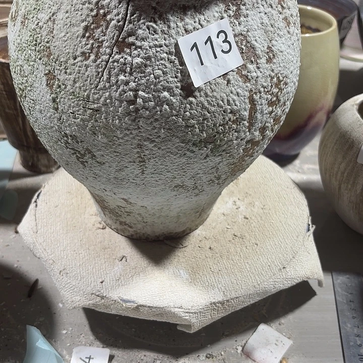 陶摆件高26，口16，瑕疵处理，113，无孔