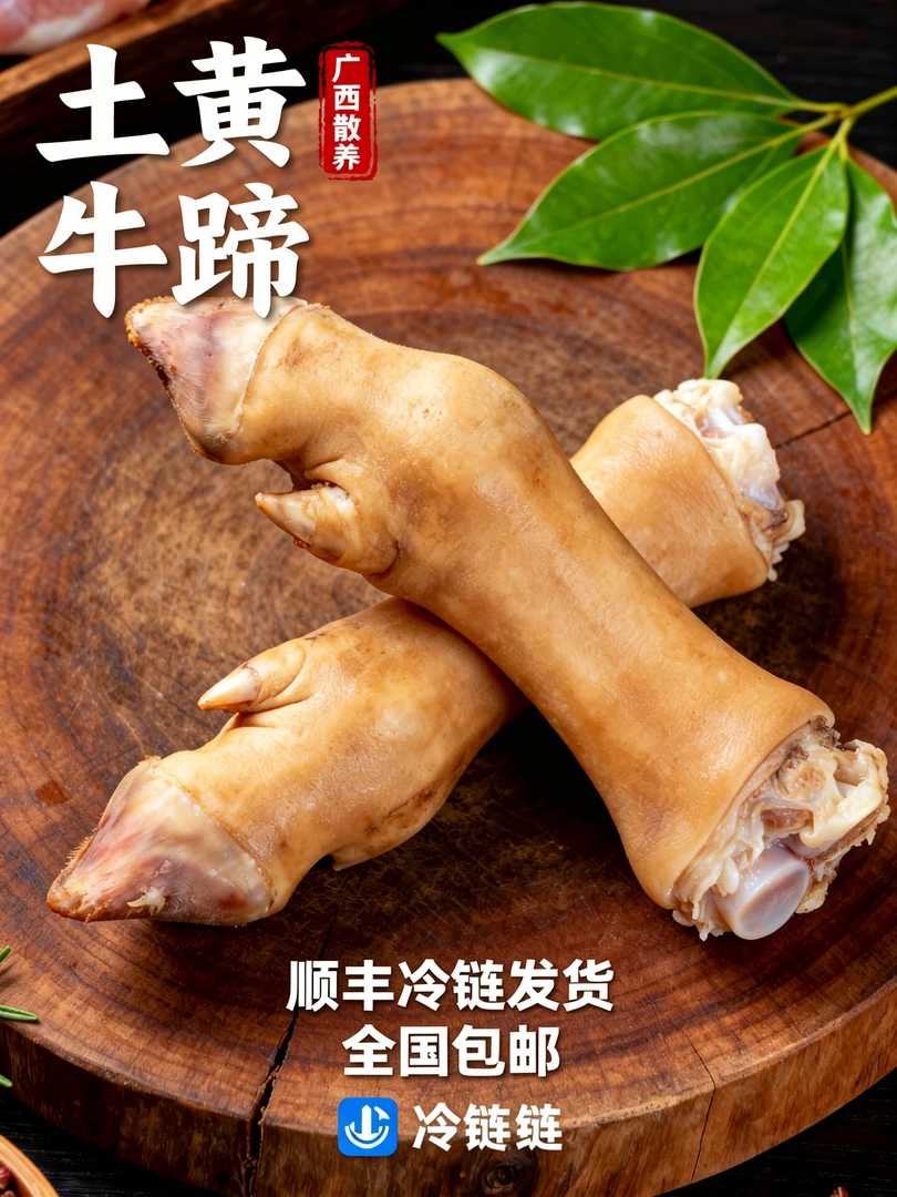 【牛蹄】两只起拍以直播间称重为准改价，广西高山原生态散养土黄牛