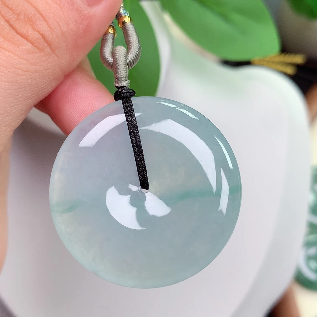 颈饰未镶嵌翡翠平安扣 35x6.4mm