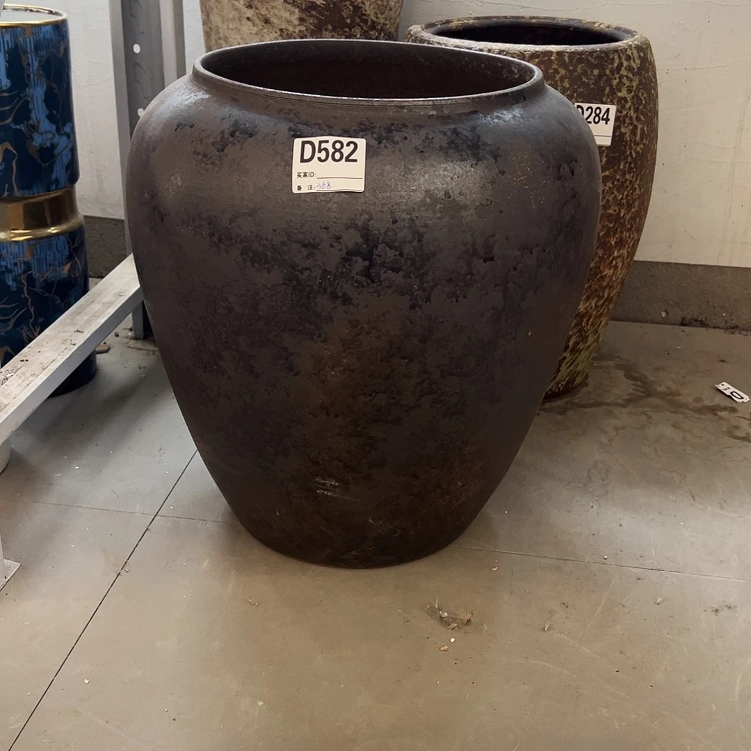 没***字瓶D582高42.5口26.5陶瓷花瓶无孔