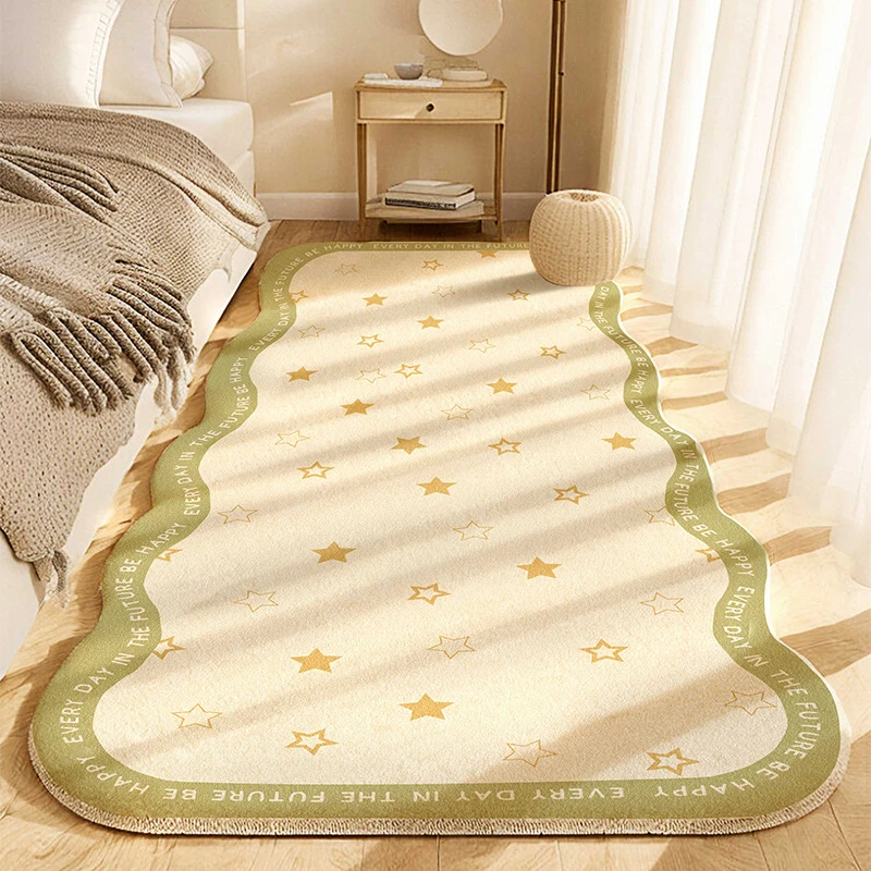 简约卧室床边毯异形仿羊绒地毯长条床前地垫脚垫家用窗台垫飘窗垫