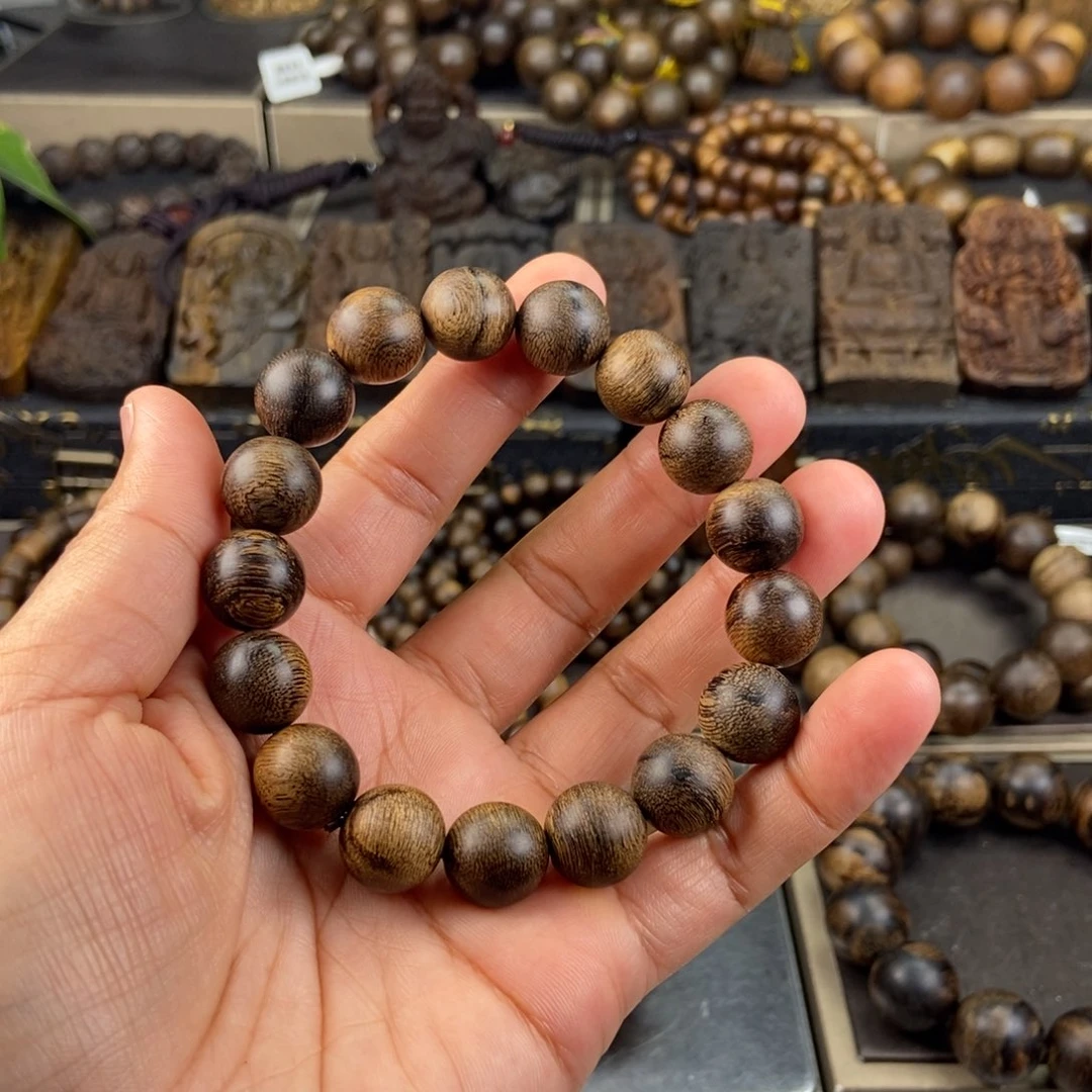 手串沉香生*越南芽庄白虎斑留疤