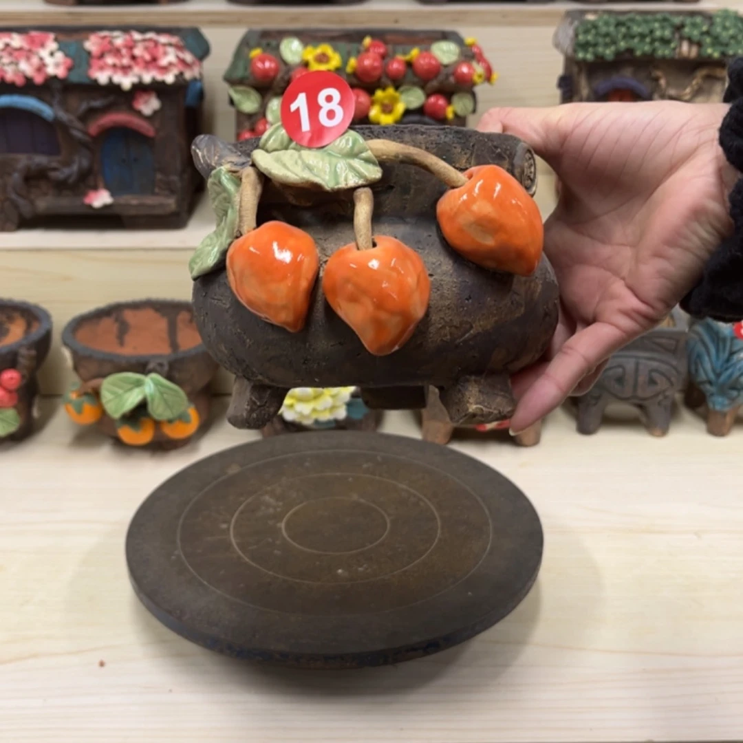 【闪购商品】紫砂花盆18号内口11外高11