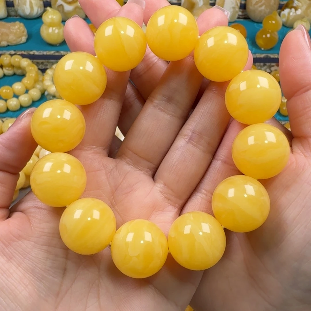 琥珀未镶嵌手链同料