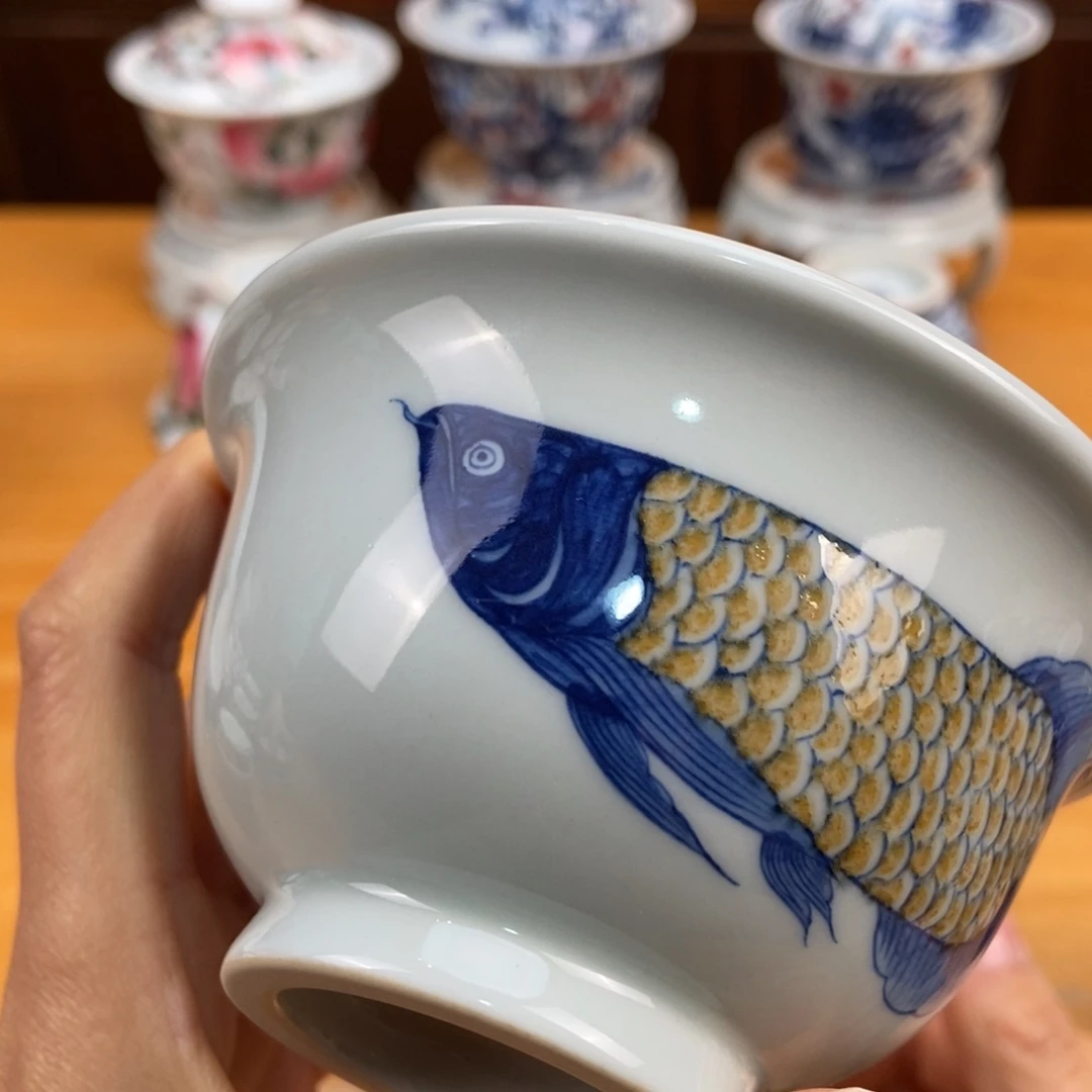 手绘现代茶具非古董