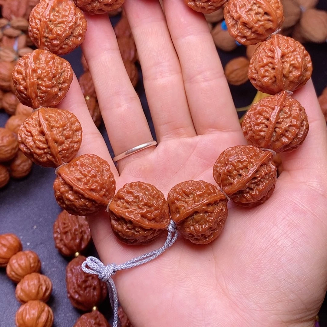 【闪购商品】文玩核桃吊坠夜*桃心元宝24