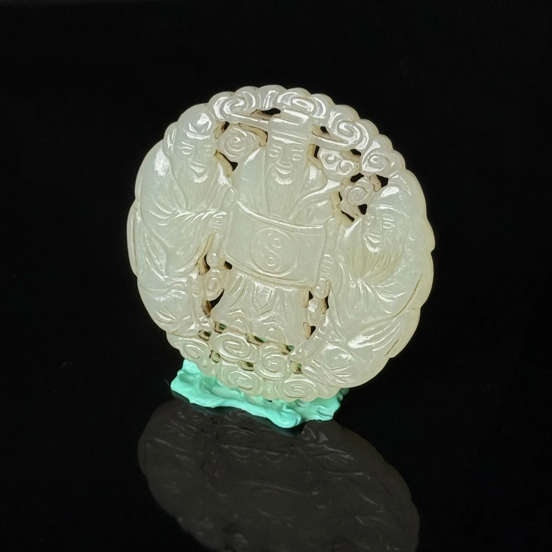 LOT.2/20世纪前期和田玉福禄寿三星佩/374351