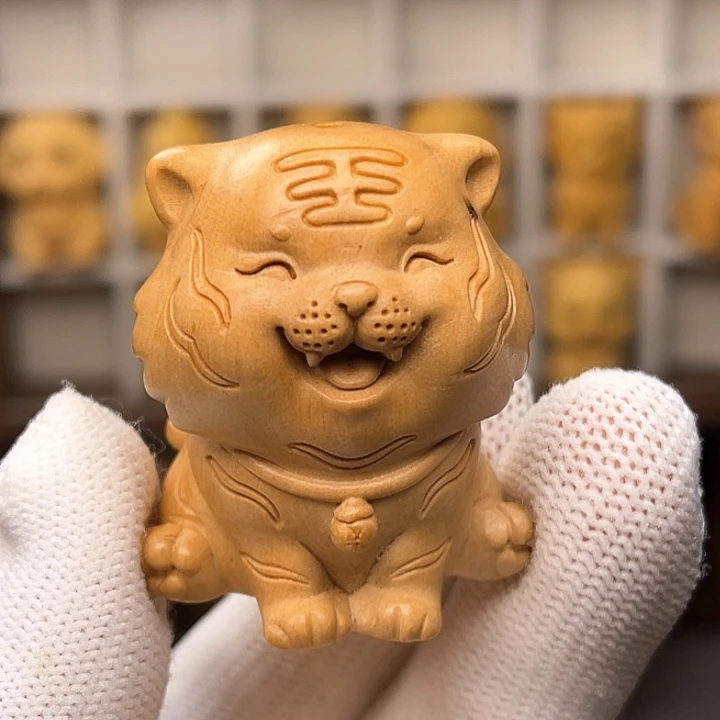 生肖老虎挂件黄杨木挂件